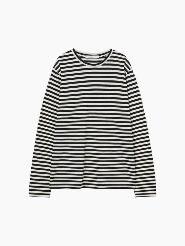 MARGESHERWOOD Basic Stripe Long Sleeve ivory/black