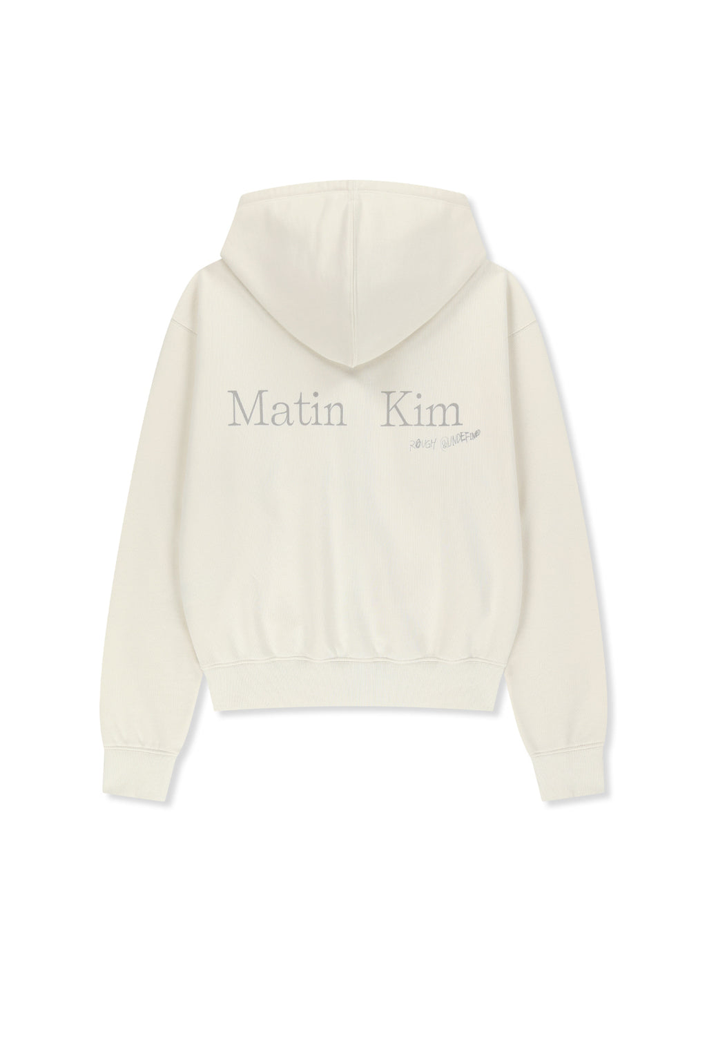 Matinkim Back Logo Essential Hoody Zip UP IN Ivory