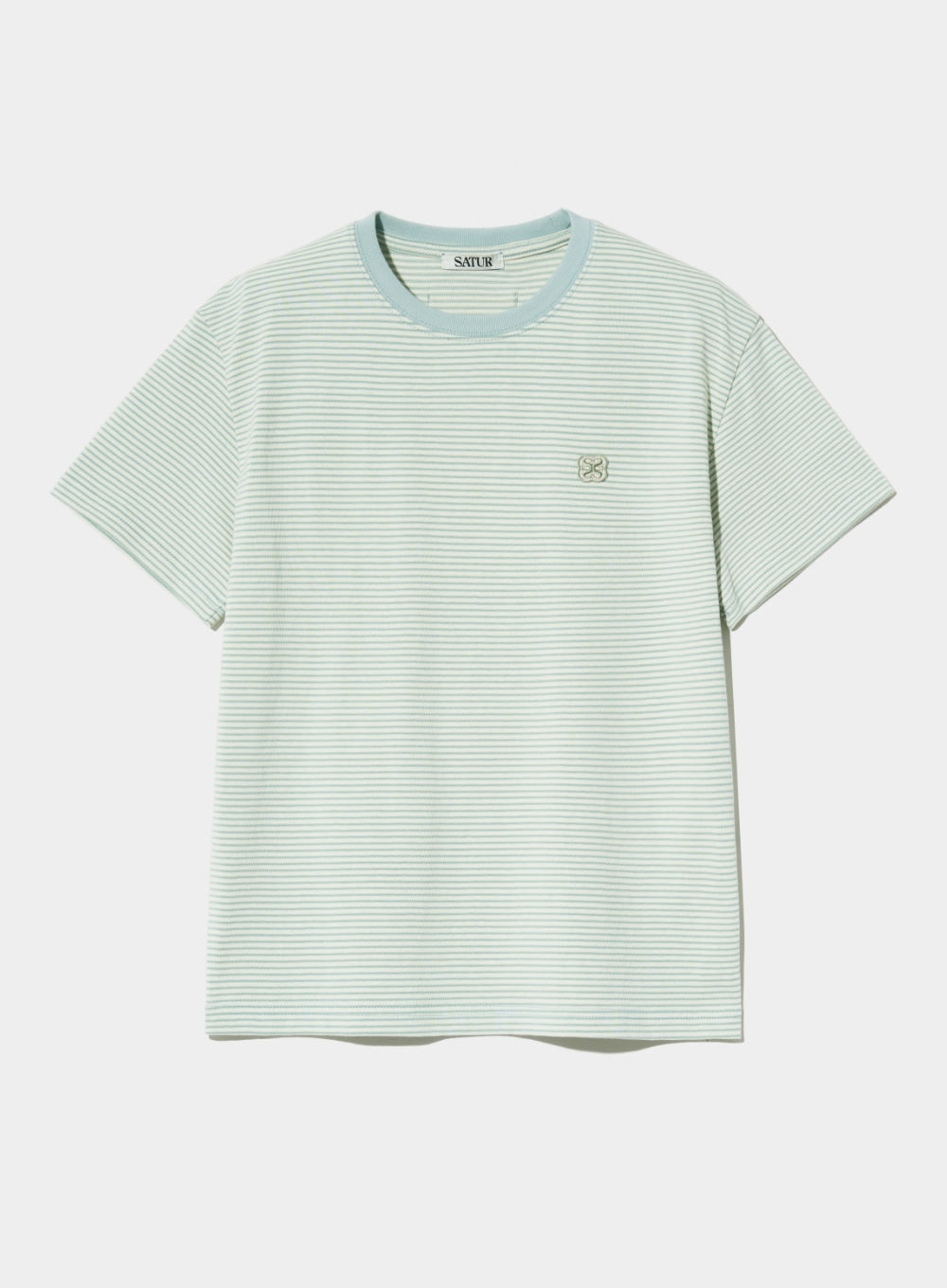 [satur] (W) All Day Color Stripe T-Shirt - Mint