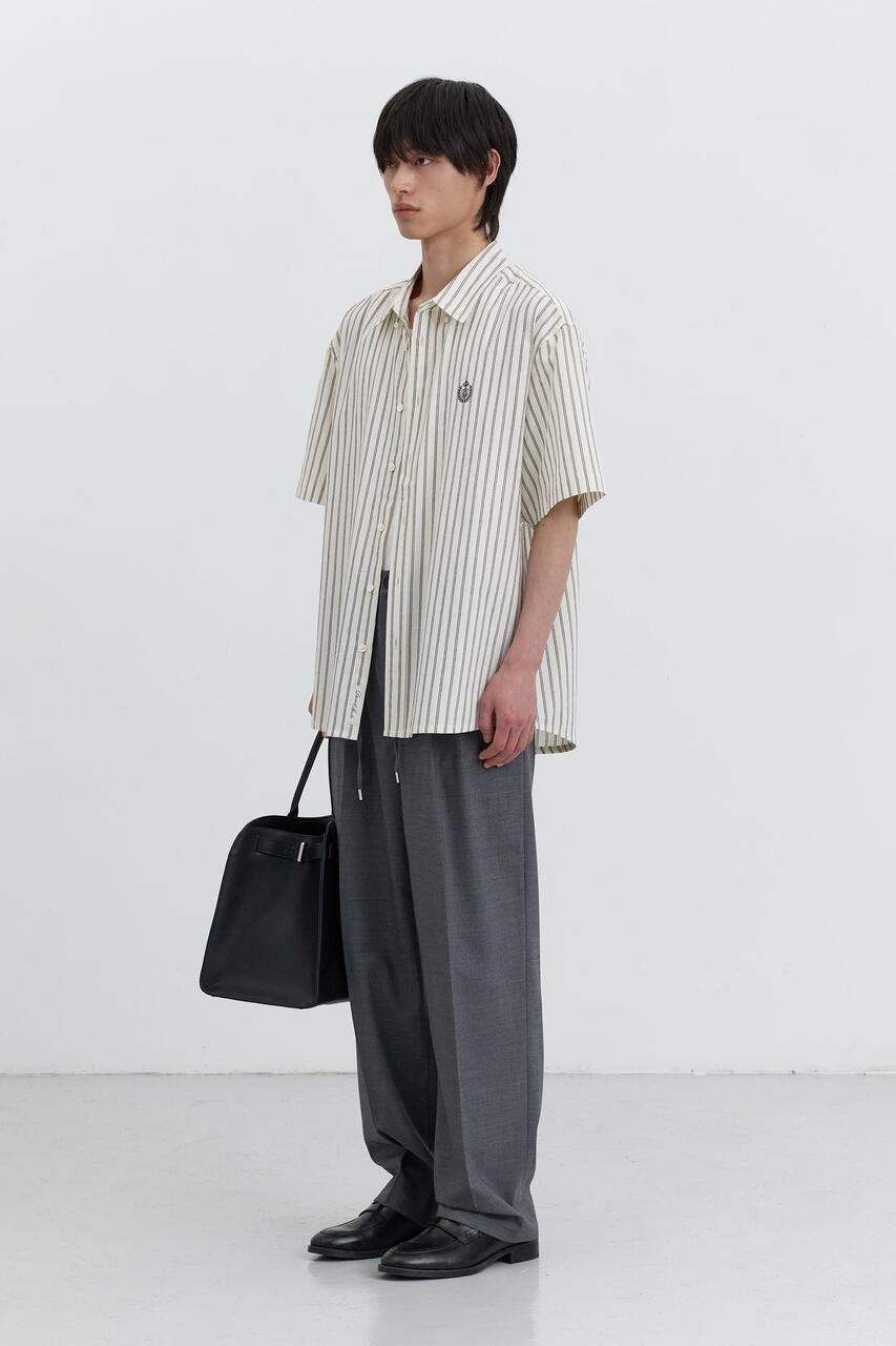 Dunst Lounge Wool Slacks Charcoal Grey