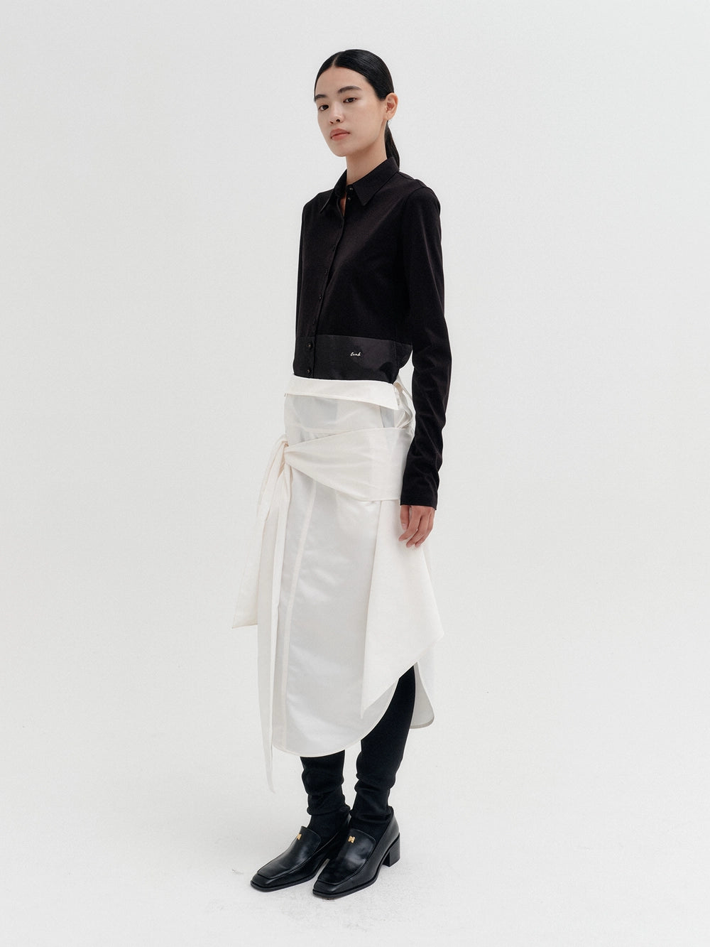 EENK Panel Line Skirt - White