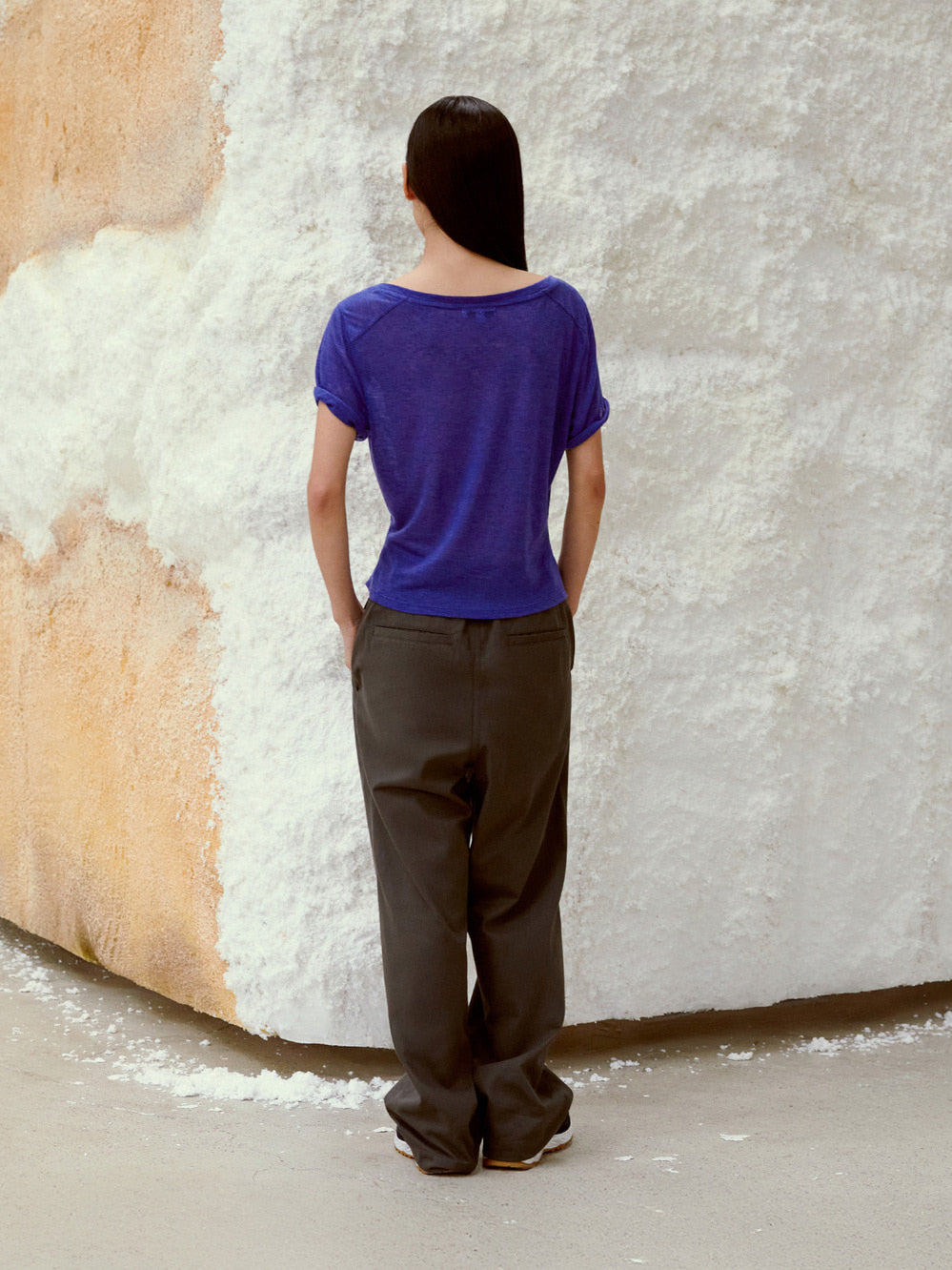 [Low Classic] Drawstring Cotton Pants_Charcoal