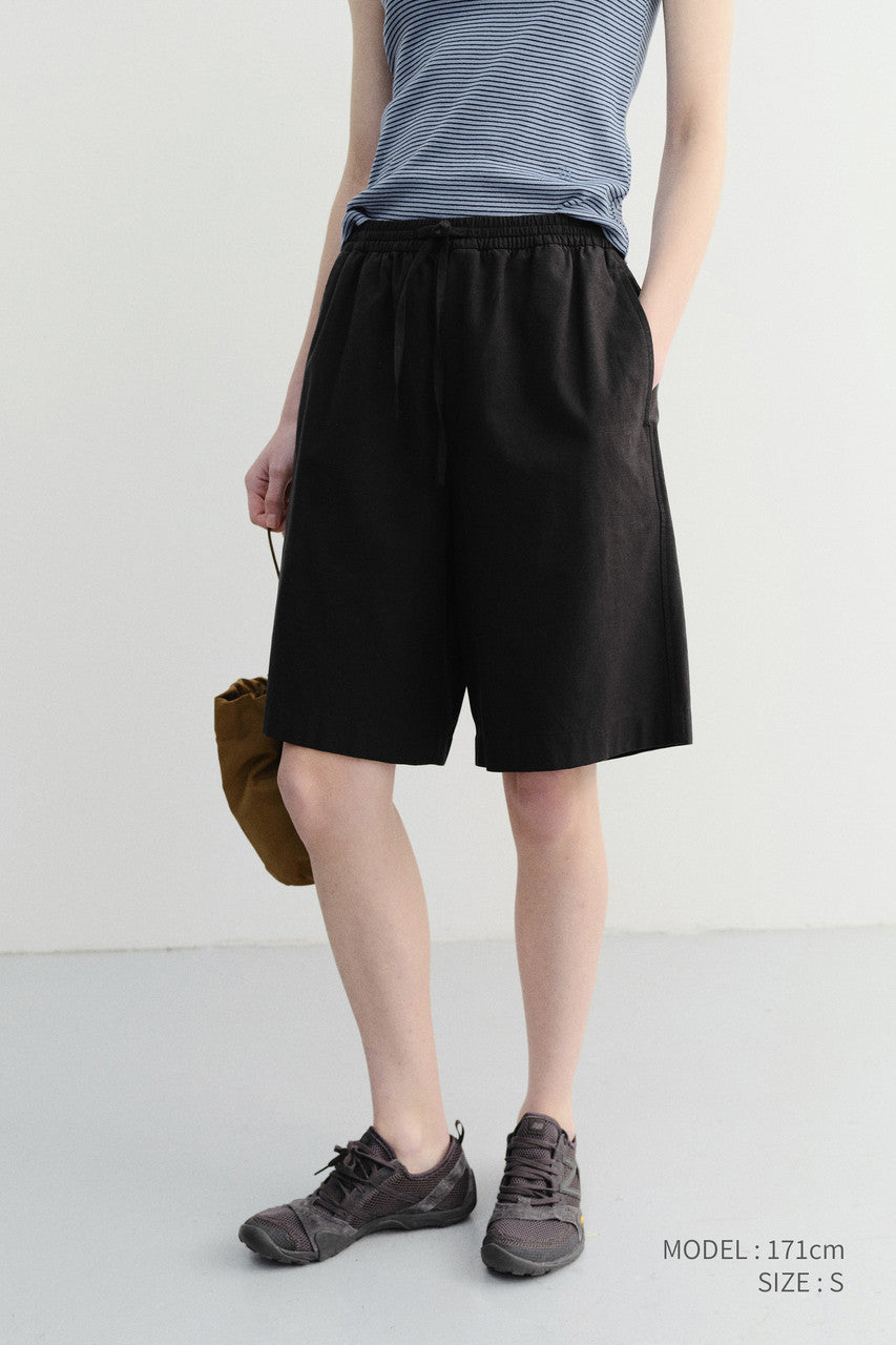 Dunst Unisex Pajama Bermuda Shorts Black