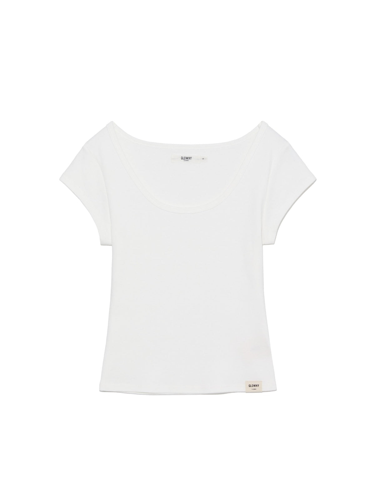 GLOWNY G Deep Scoop Tee (White)