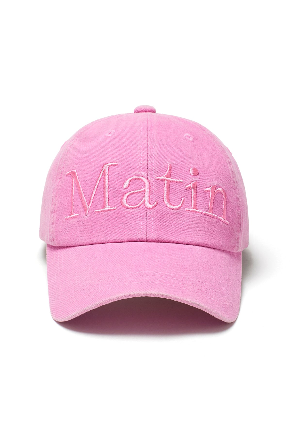 [matinkim] MATIN LOGO WASHED BALL CAP IN PINK
