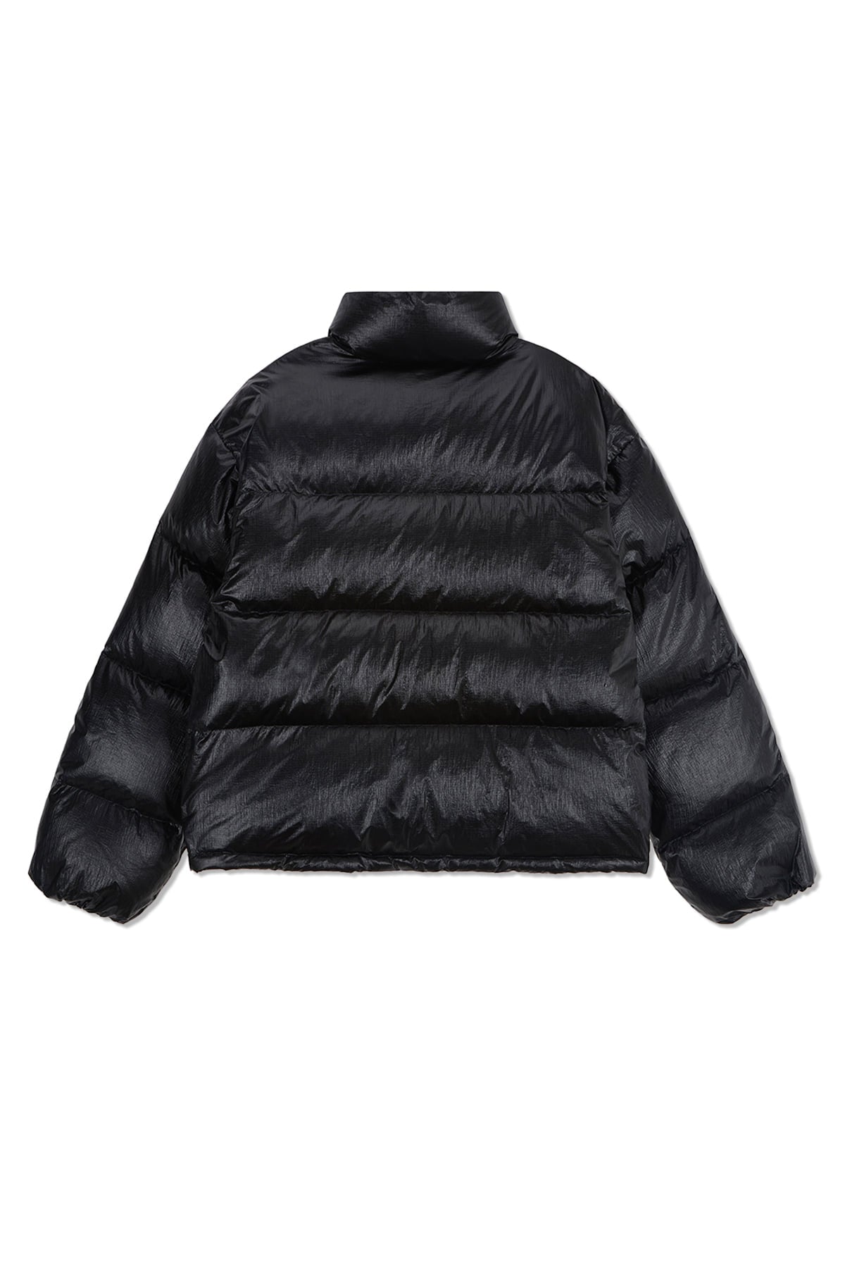 [matinkim] SMALL LOGO VOLUME DOWN JUMPER FOR MEN IN BLACK