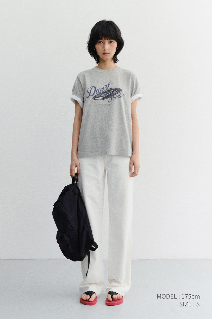 Dunst Unisex Vinyl T-Shirt Melange Grey