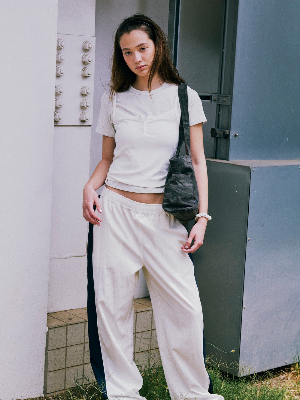 Low Classic Henley Neck Camisole Off White