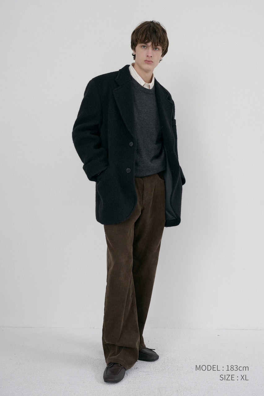 Dunst Unisex Alpaca Blazer Coat Black