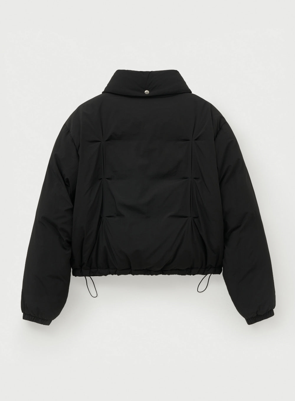 [satur] (W) Orta Nylon 2-Way Collar Duck Down Padding - Black