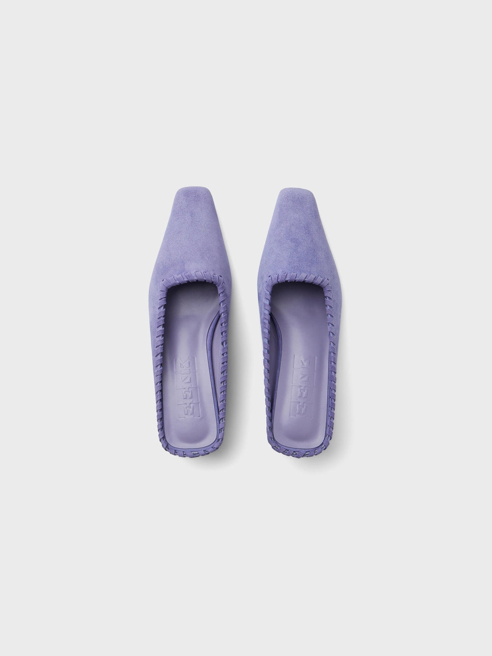 EENK Classic Stitch Detail Mules - Lavender