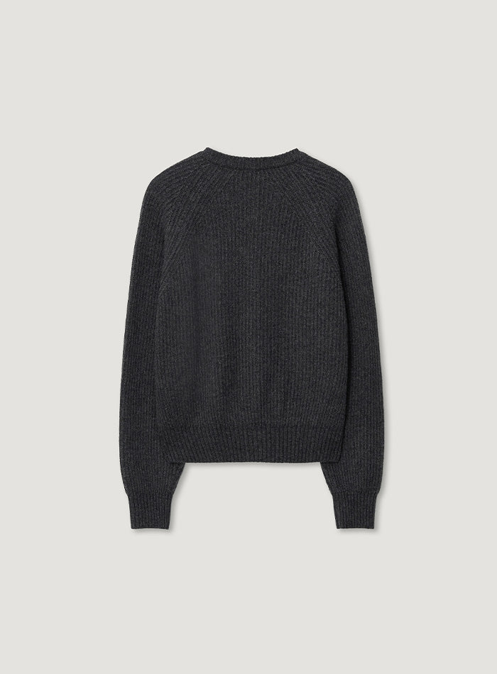 Mango Maniplease Wiwi Wool Cardigan Charcoal