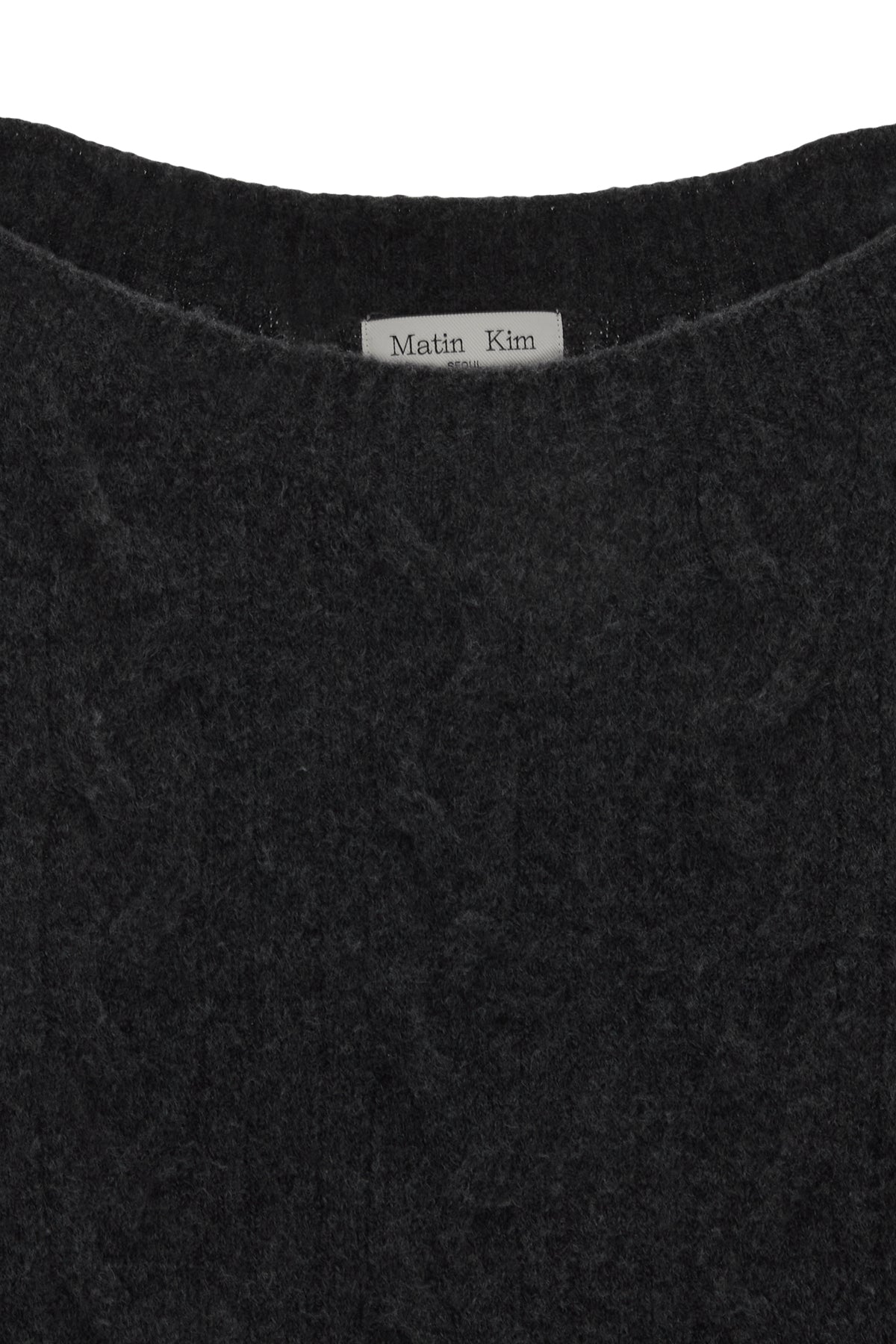 Matinkim Damage Point Cable Knit Dress IN Charcoal