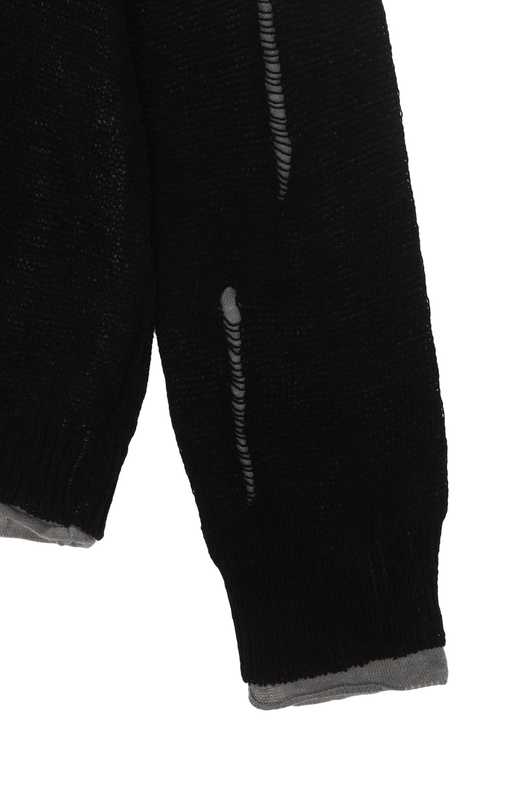 Matinkim Layered Damage Cardigan IN Black