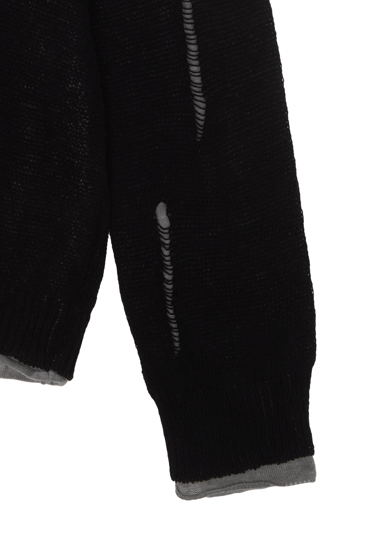 Matinkim Layered Damage Cardigan IN Black