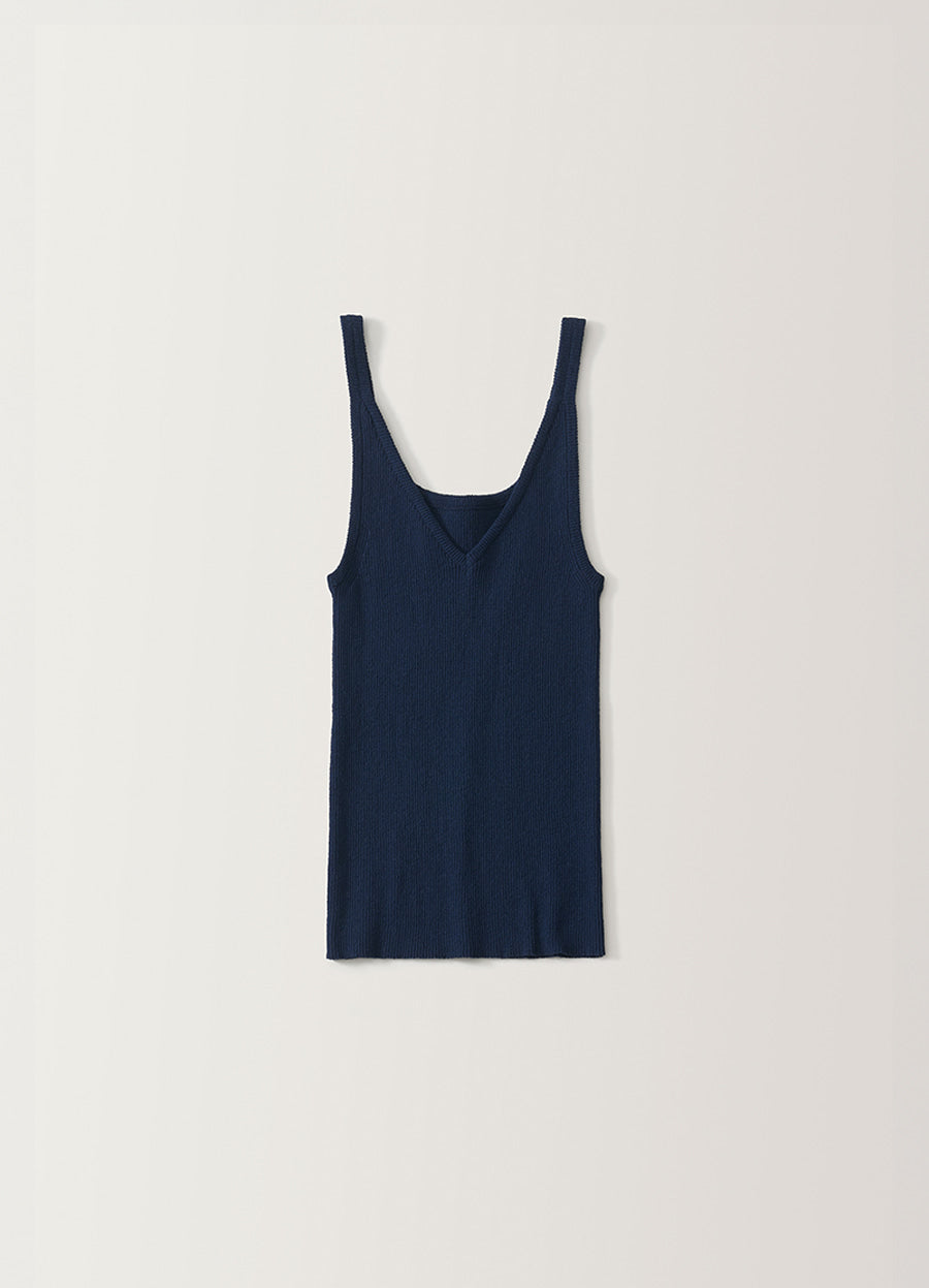 Nothing Written Haze v-neck sleeveless (Navy)