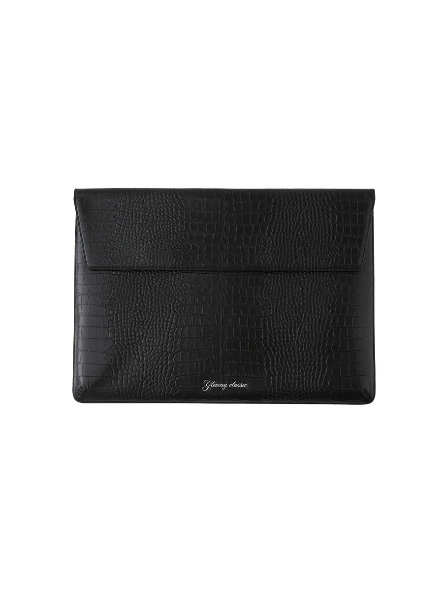 GLOWNY G Crack Leather Laptop Case 16 (Black)