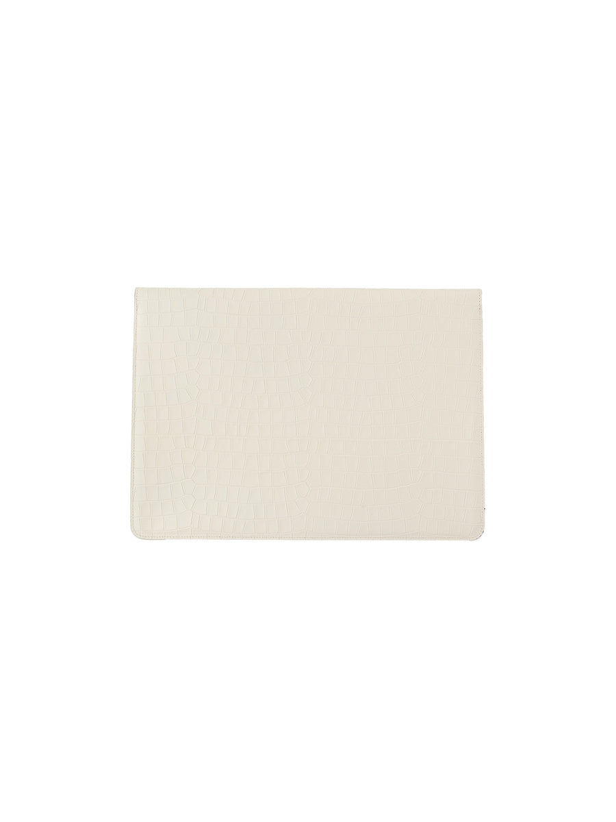 GLOWNY G Crack Leather Laptop Case 14 (Ivory)
