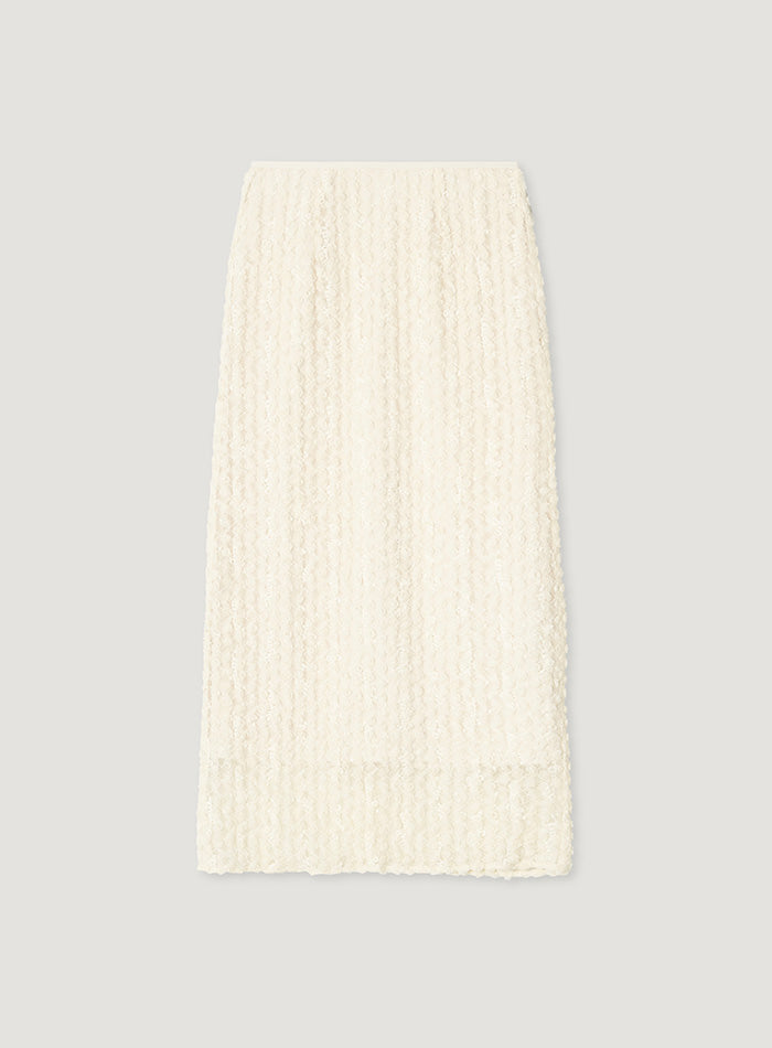 Mango Maniplease Blumi Lace Skirt Natural