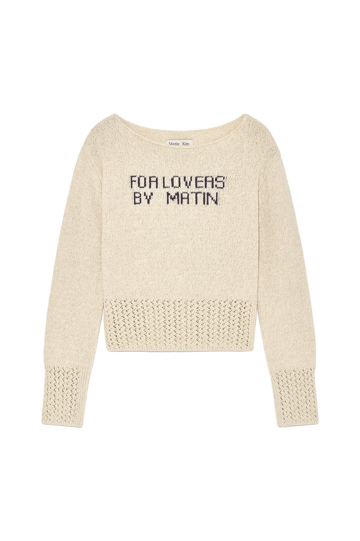 Matinkim For Lovers Punching Point Pullover IN Ivory