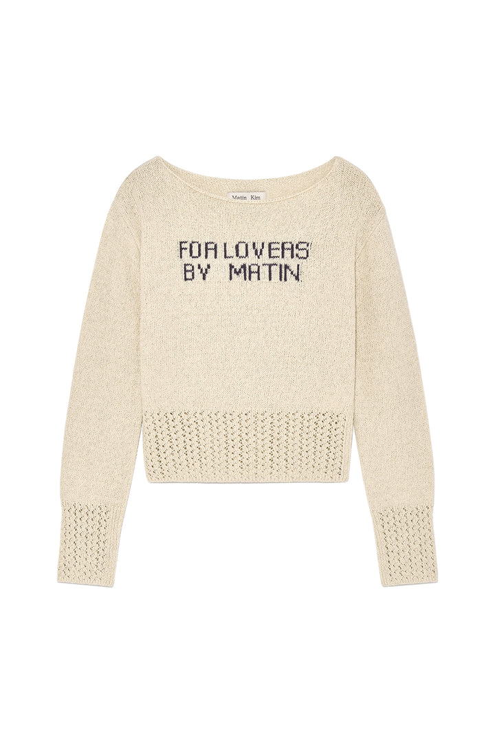 Matinkim For Lovers Punching Point Pullover IN Ivory