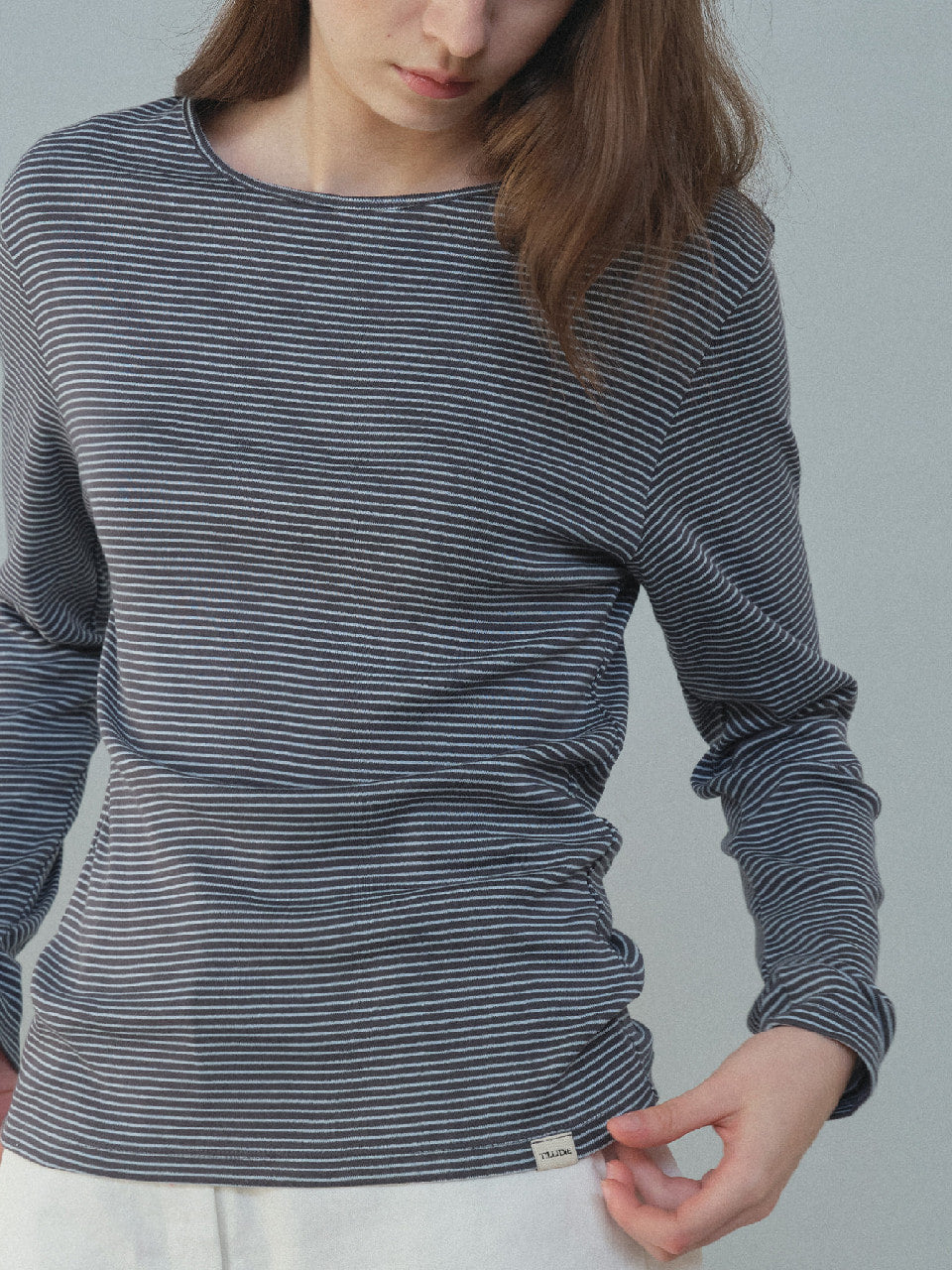Tillidie Stripe Cotton Tee Blue