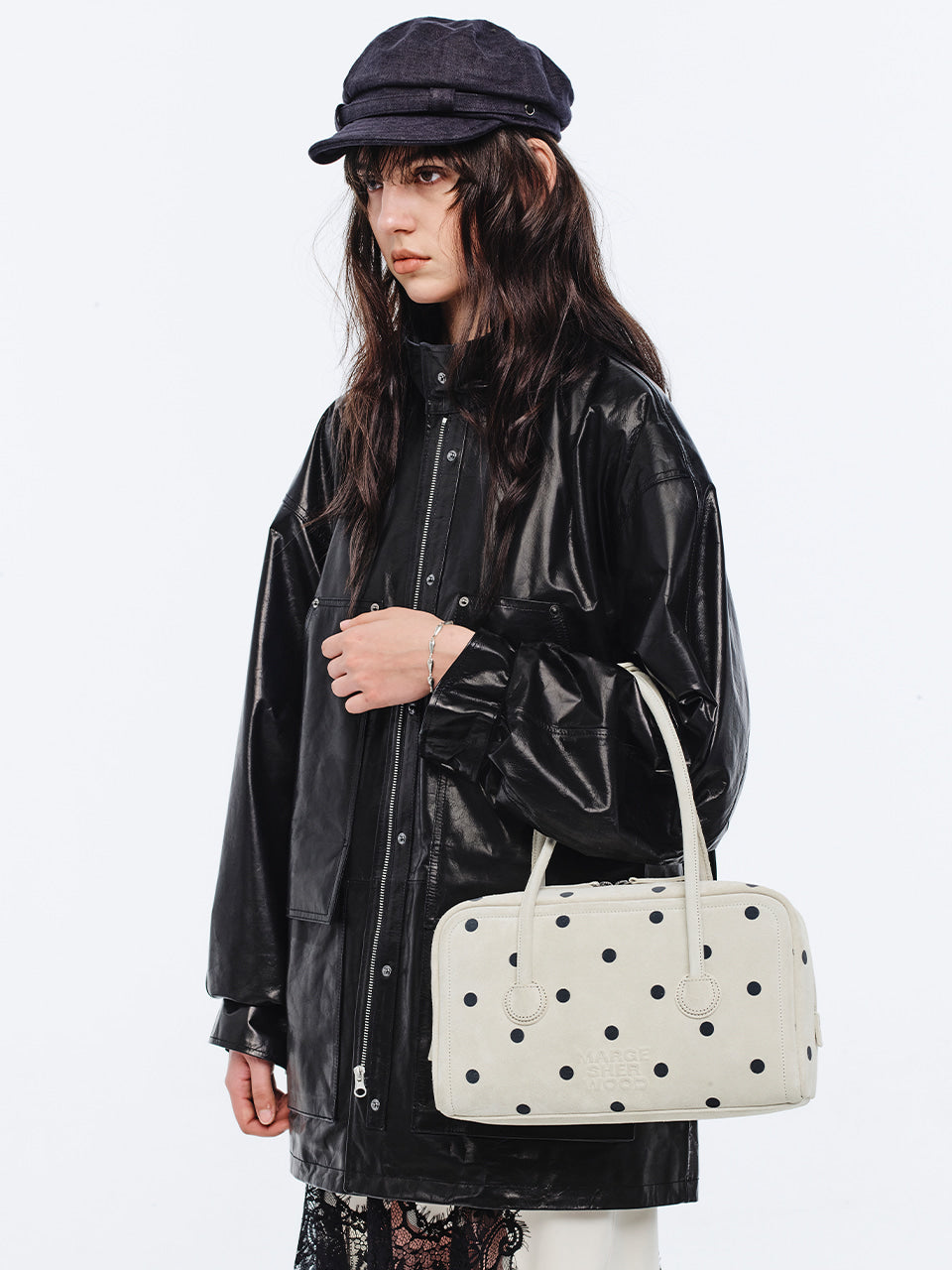 Margesherwood Soft Boston Small blond wood printed suede