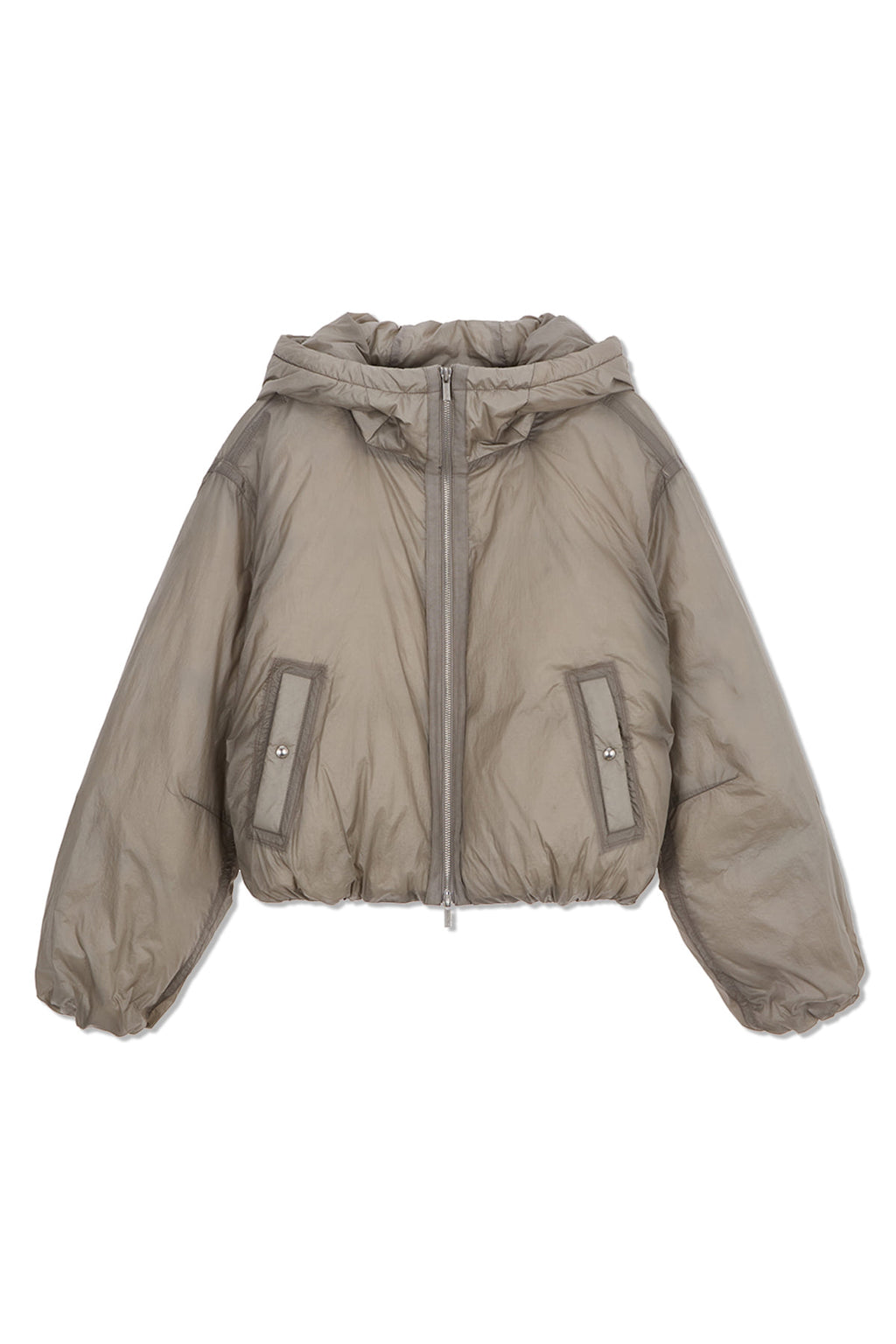 Matinkim Back Logo Hoody Short Down Jumper IN Beige