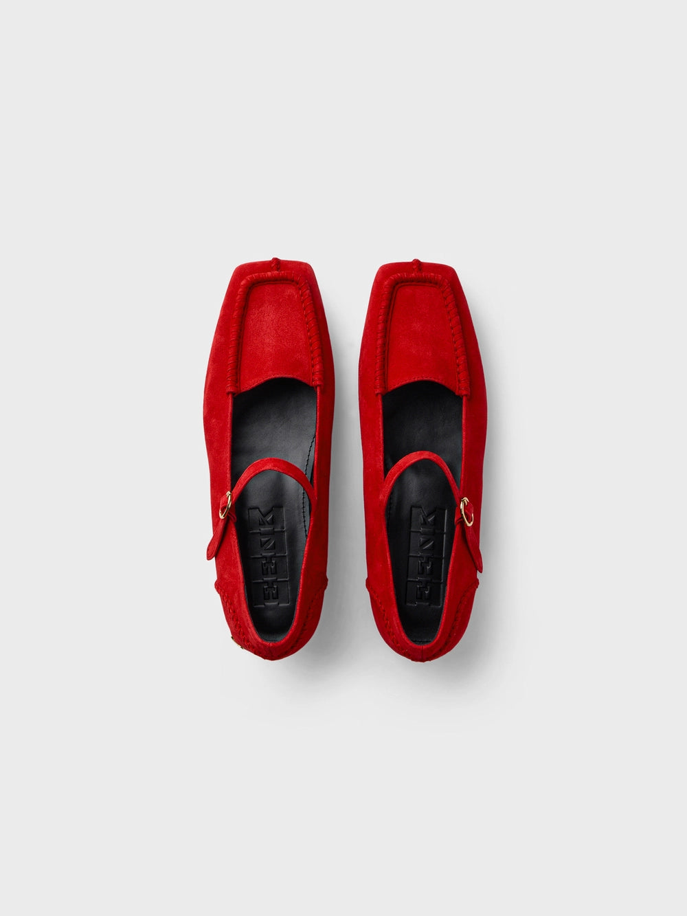 EENK Mary Jane Flat Shoes - Red