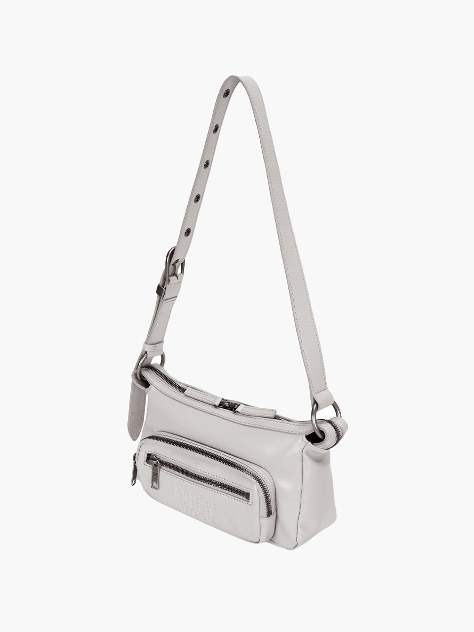 Margesherwood Outpocket Hobo Mini light grey glossy plain