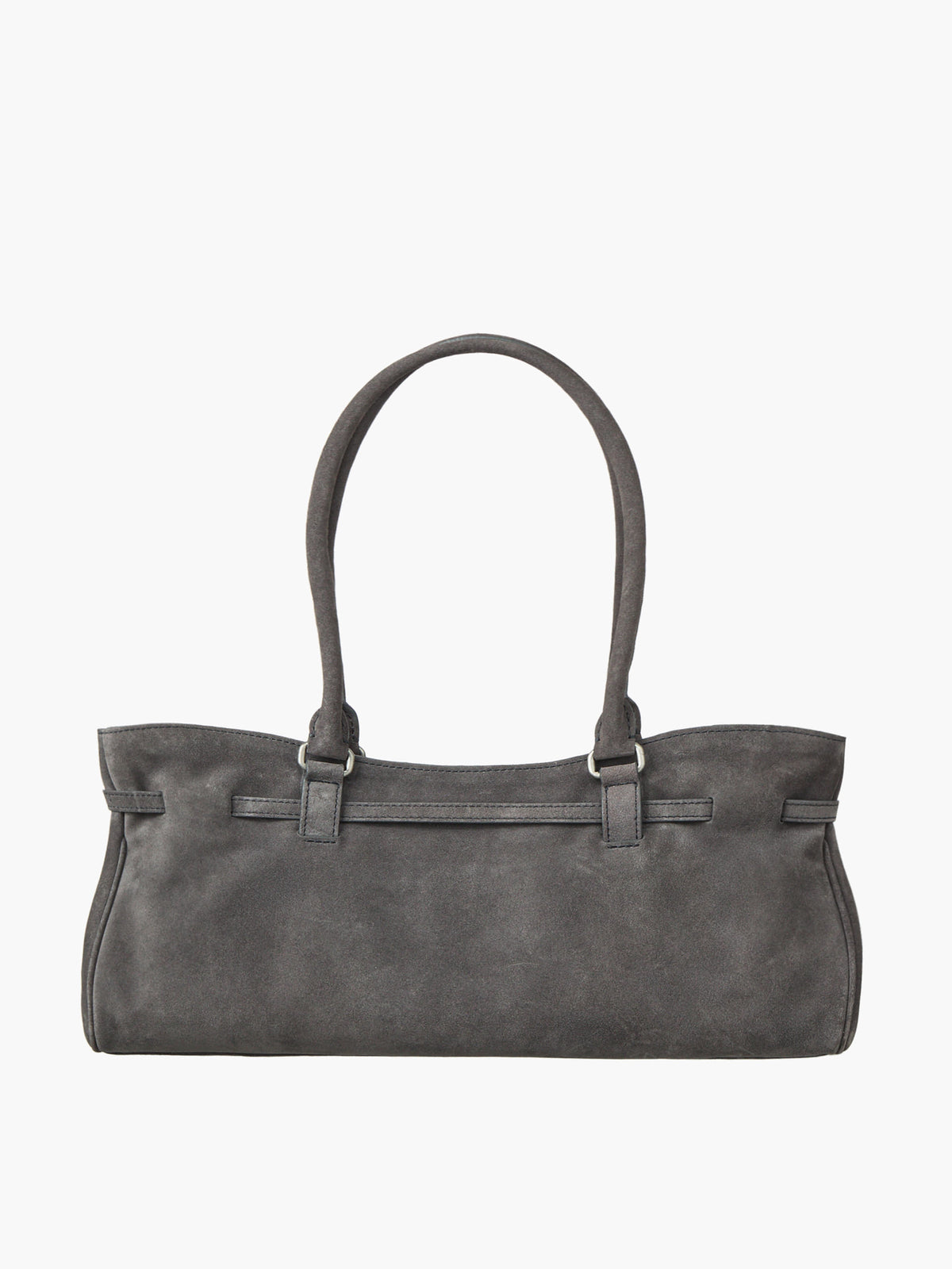 Margesherwood Soft Grandma Shoulder Bag grey suede