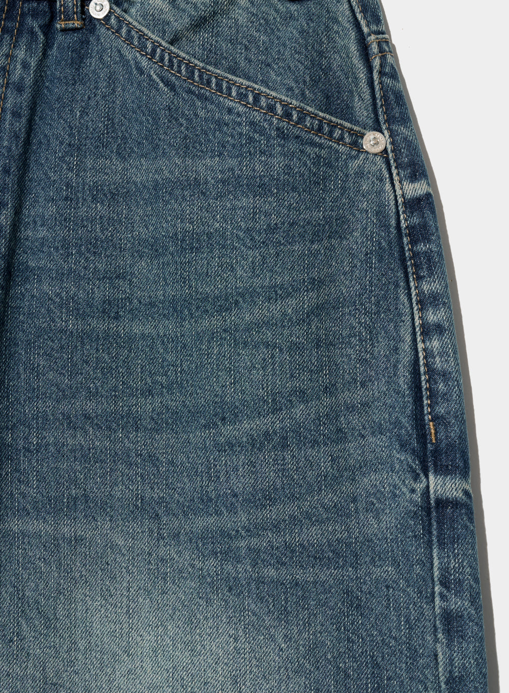 [satur] (W) Layne Midrise Straight Denim Pants - Light Washed Blue