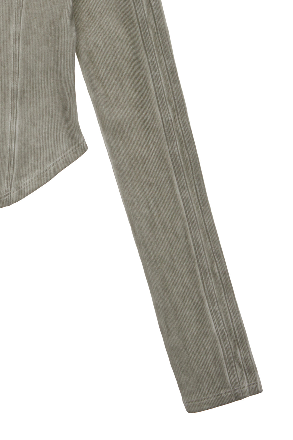 [matinkim] SLEEVE BINDING WASHED TOP IN KHAKI