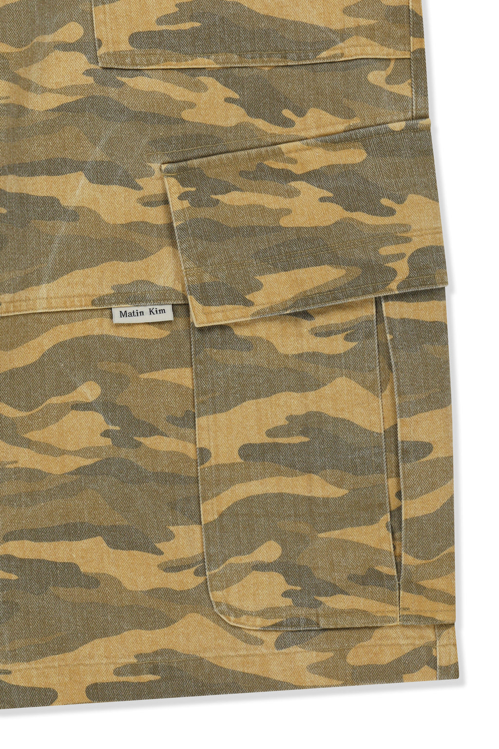 Matinkim Camouflage Cargo Bermuda Pants For Men IN Camel