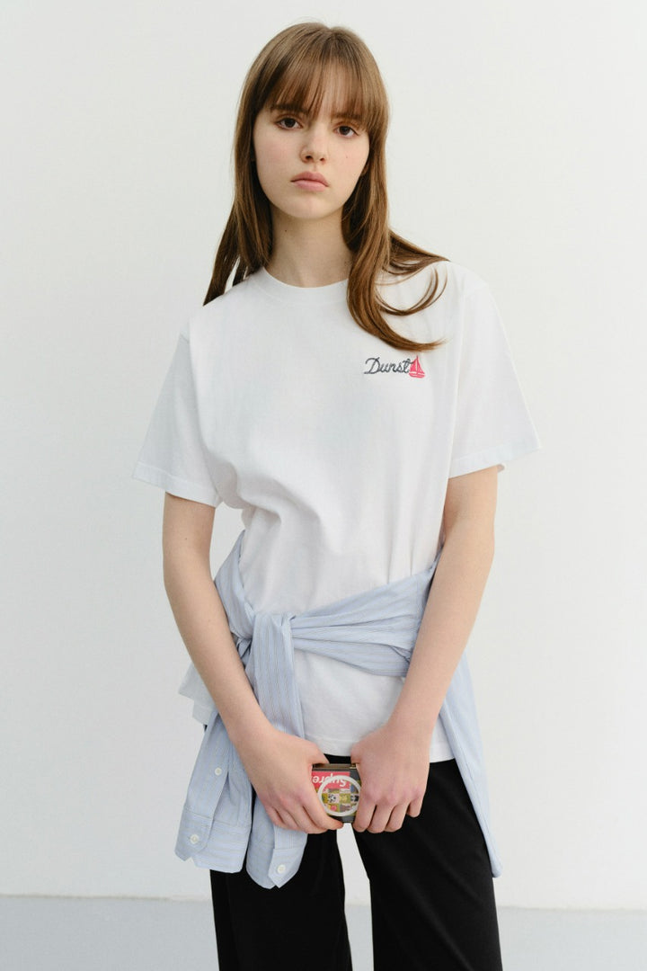 Dunst Unisex Marine Logo T-Shirt Off White