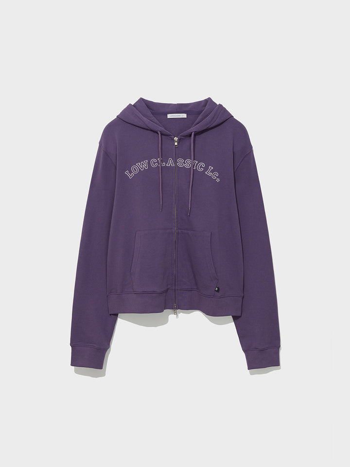 Low Classic Lc Regular Zip-Up Hoodie Purple