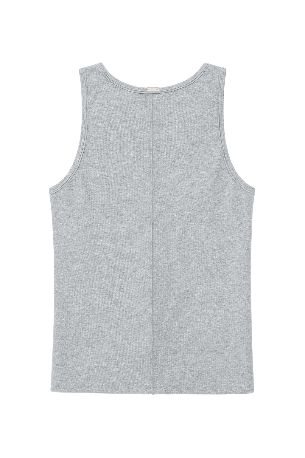 [matinkim] SMALL LOGO PINTUCK SLEEVELESS TOP FOR MEN IN GREY
