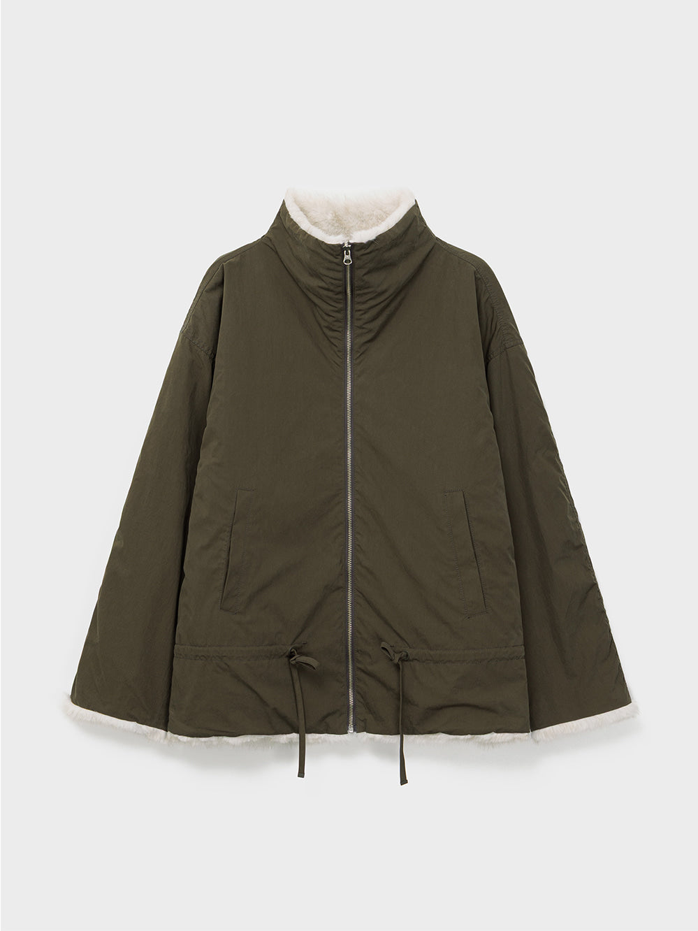 Low Classic Reversible Fur Jumper Khaki