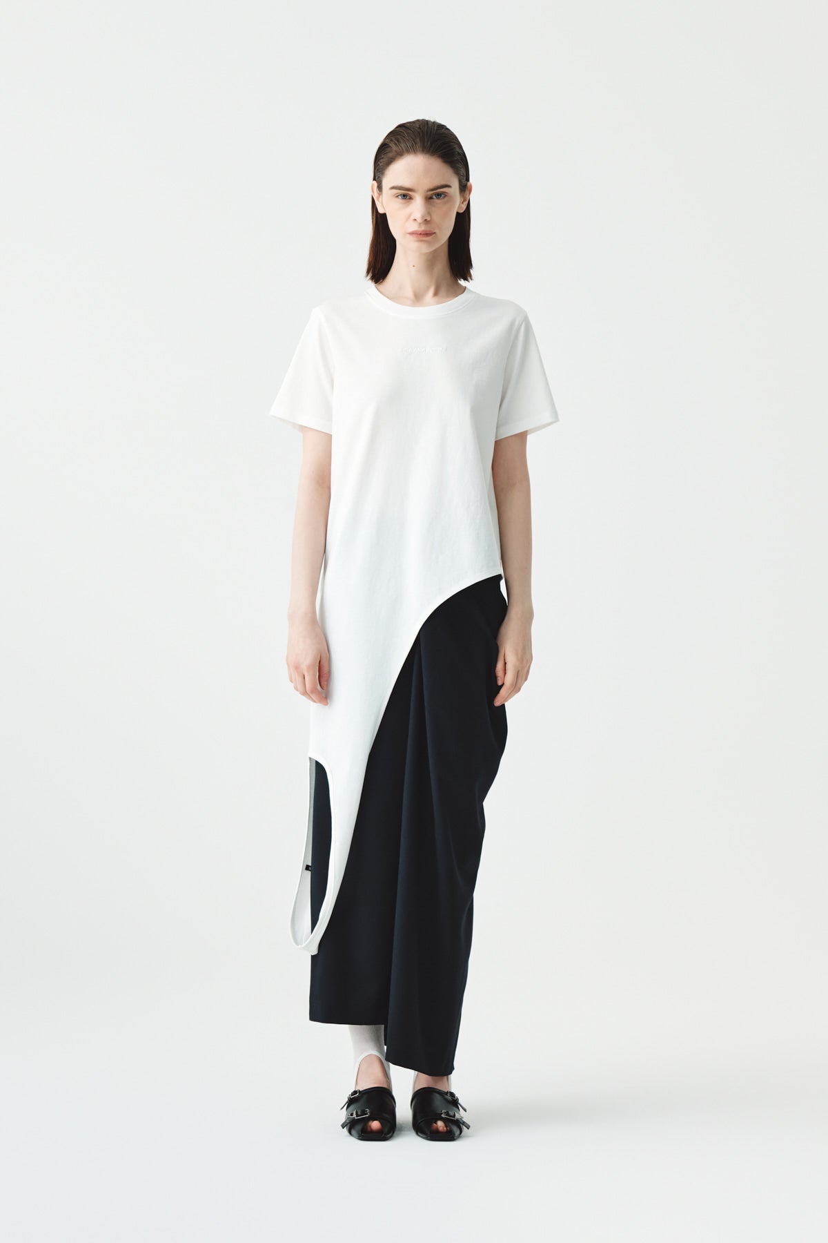 Matinkim Layered Wrap Skirt IN Navy