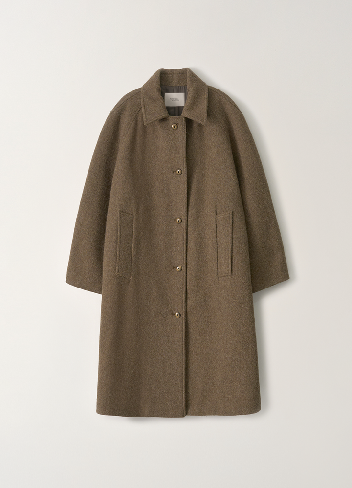 Nothing Written Wool balmacaan coat (Taupe)