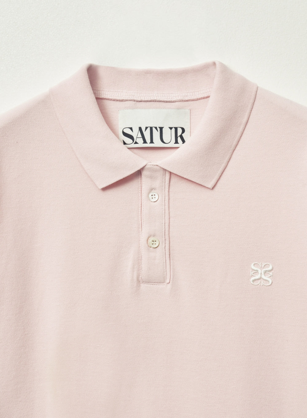 [satur] (W) Basic Pique Polo T-Shirt - Pink