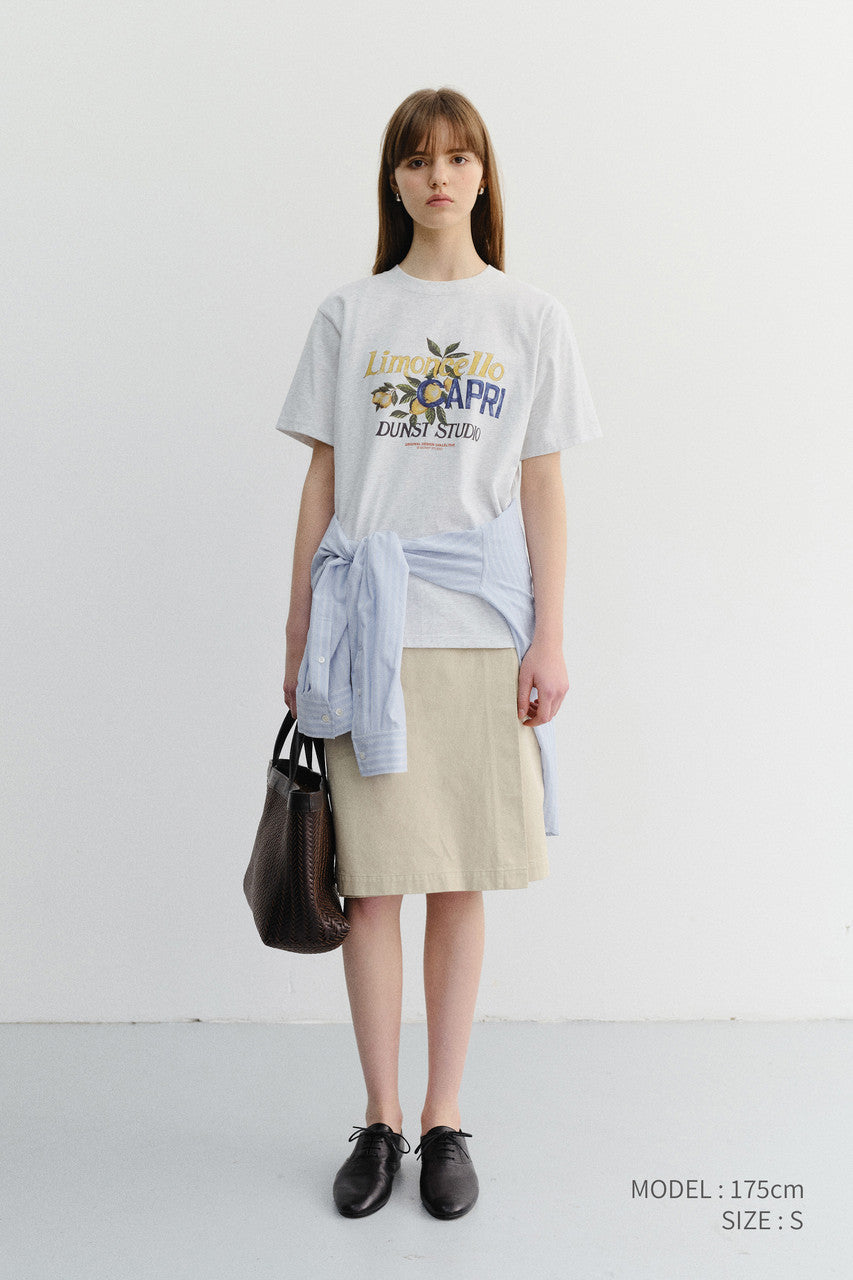 Dunst Unisex Limoncello T-Shirt Light Melange Grey