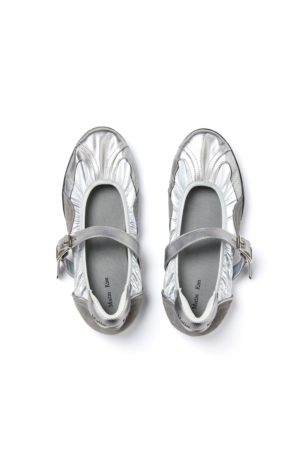 Matinkim Shirring Point Round Maryjane IN Silver