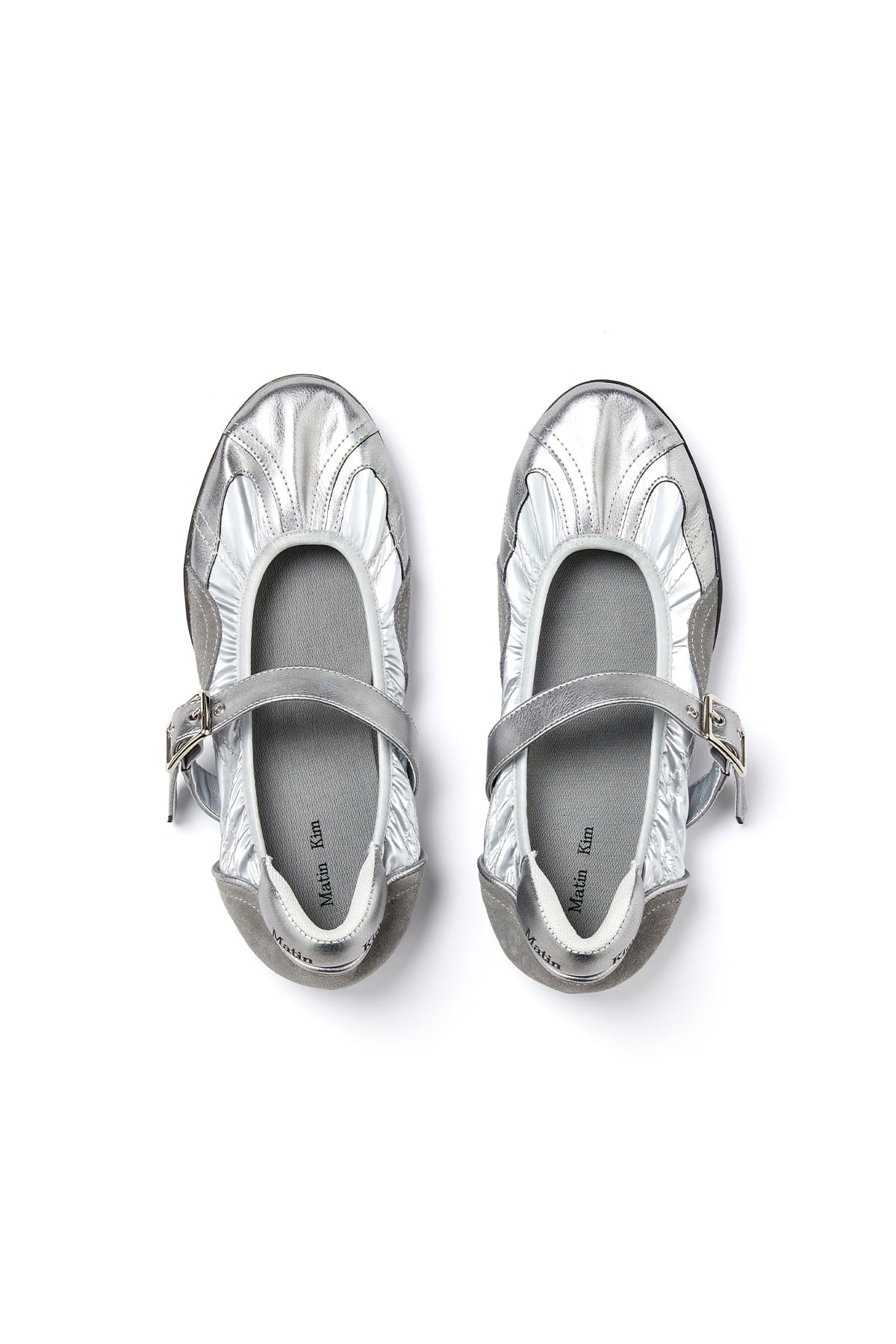 Matinkim Shirring Point Round Maryjane IN Silver