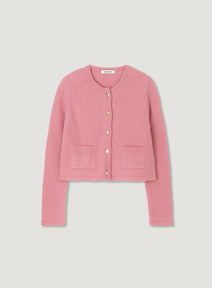 Mango Maniplease Letter Gold Cardigan