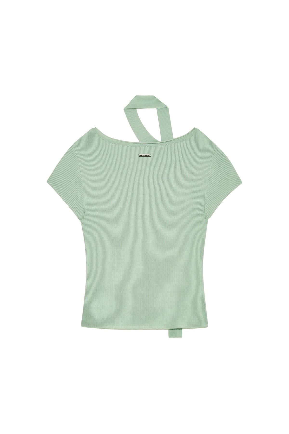 Matinkim Scarf Point Knit Top IN Mint