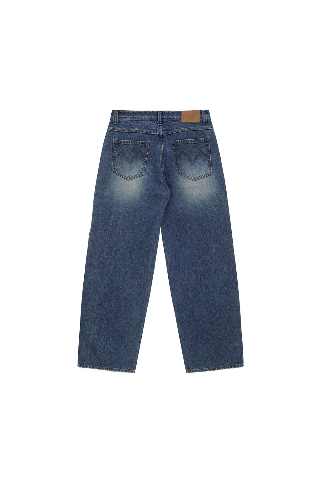 [matinkim] REVERSE WASHED DENIM PANTS FOR MEN IN BLUE