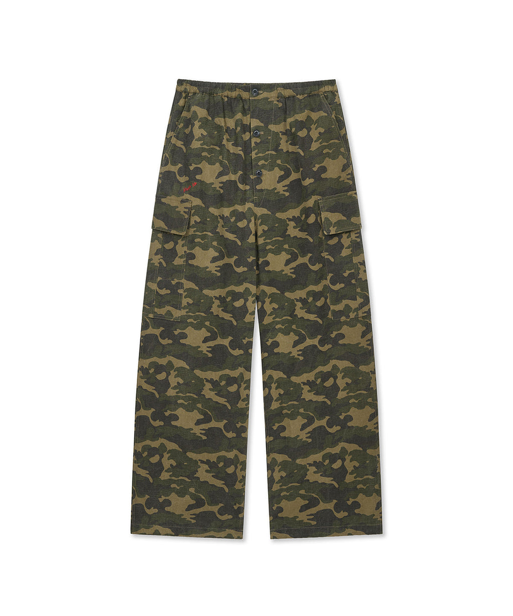 [matinkim] DRAWSTRING HEM CARGO PANTS IN KHAKI