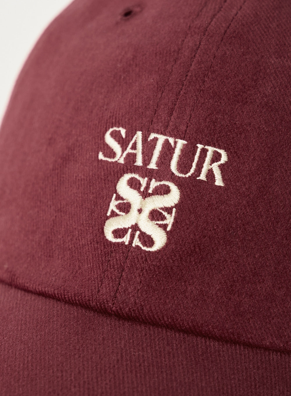 [satur] Loren Apero Small Logo Ball Cap - Burgundy
