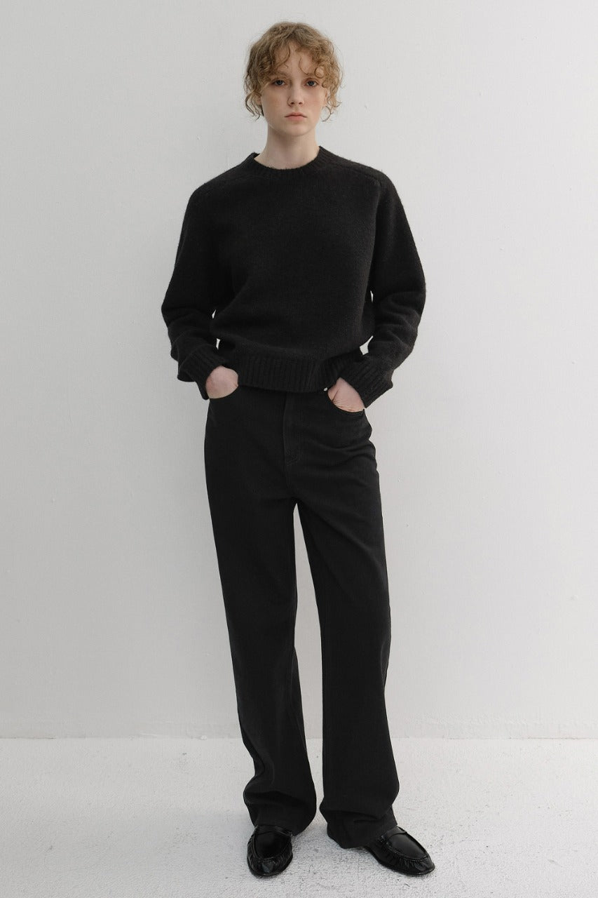 Dunst Brushed Straight Jeans Black